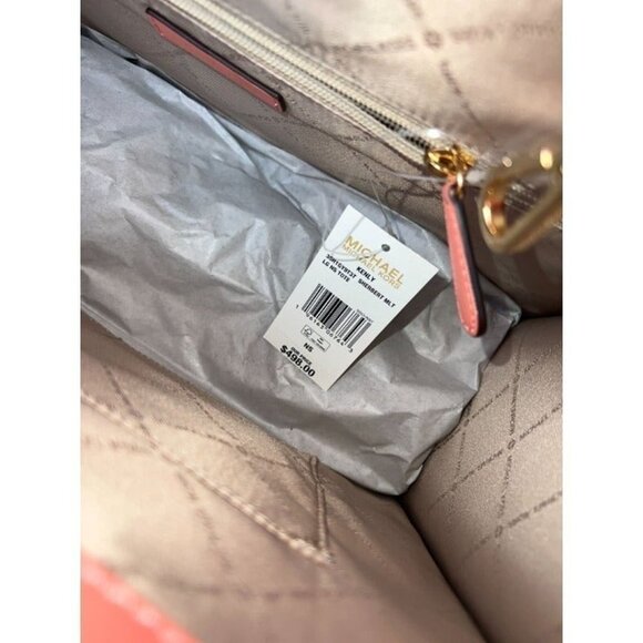 Michael Kors Kenly Tote Large MK Signature Purse Bag Sherbert Multi - Picture 9 of 12